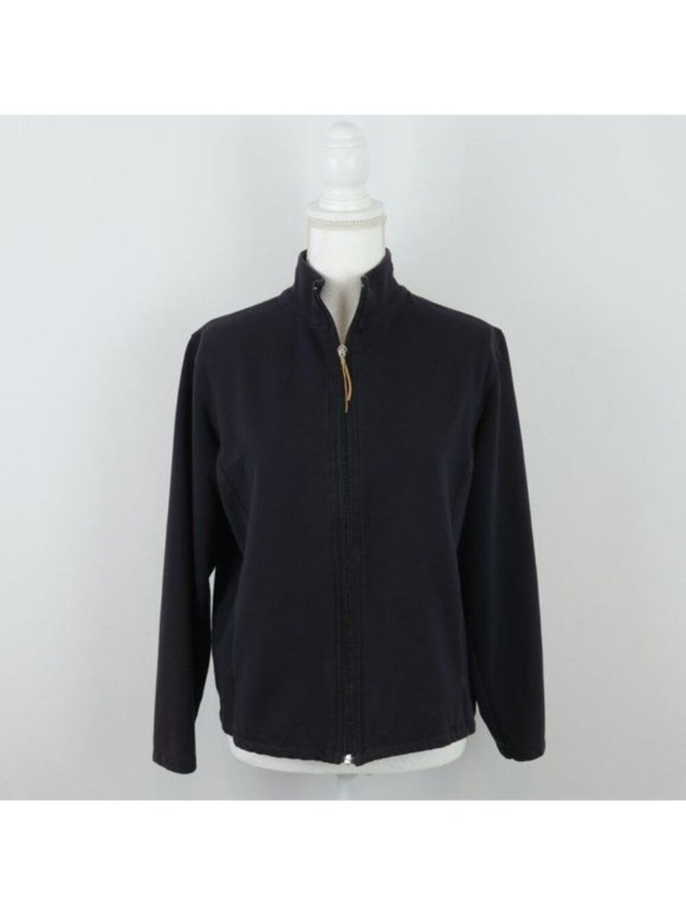 Eddie Bauer Women's Large Blue Cotton Blend Knit Full Zip Casual Jacket